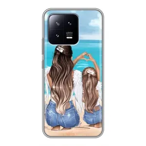 Чохол з друком для Xiaomi 13 - (Мама з дитинкою) (AlphaPrint) (Мама з донькою)