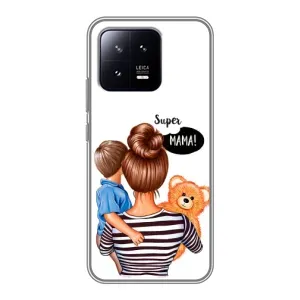 Чохол з друком для Xiaomi 13 - (Мама з дитинкою) (AlphaPrint) (Мама з синочком)