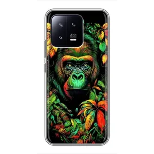 Чехол с Обезьянами Xiaomi 13 - (AlphaPrint) (Обезьяна в тропиках)