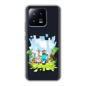 Чехол Майнкрафт на Xiaomi 13 (AlphaPrint) Minecraft (персонажи Minecraft)