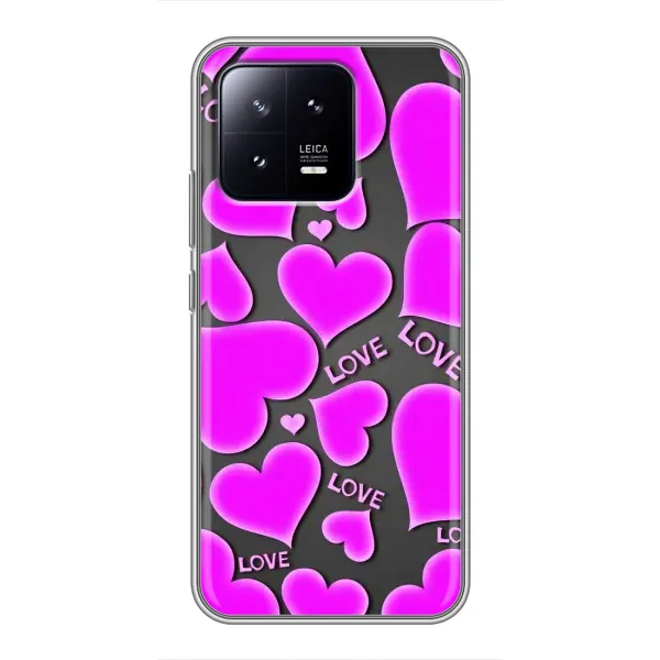 Чехол с принтом «Pink hearts» для Xiaomi 13