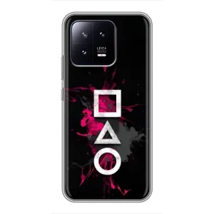 Чехол Гра в кальмара для Xiaomi 13 (Символы Игра кальмара)
