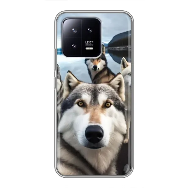 Чехол с принтом «Селфи ХАски» для Xiaomi 13 Чехол с принтом «Селфи ХАски» для Xiaomi 13
