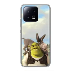 Чехол с мультфильмом Шрек на Xiaomi 13 (Шрек и Осел)
