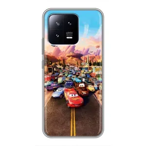 Силиконовый чехол Маквин для Xiaomi 13 (Тачки на трассе)