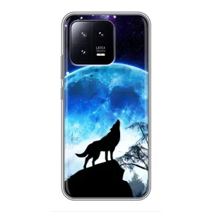 Захисні чохли для Ксяомі 13 (AlphaPrint) (ХІТ продаж) ВОВК (Вовк на місяць)