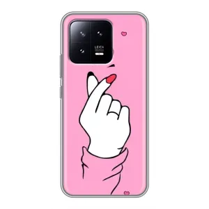 Чохол з принтом для Xiaomi 13 (AlphaPrint - Знак сердечка) (Знак Love)