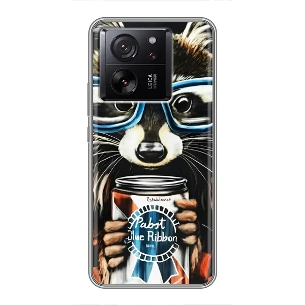 Чехол с принтом «Енот с банкой» для Xiaomi 13T Pro