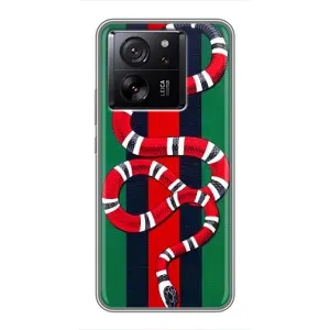 Чохли  GUCCI для Ксяомі 13Т Про (AlphaPrint) (Gucci змія)