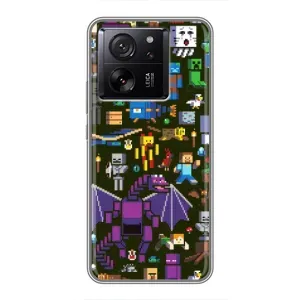 Чохол Майнкрафт на Xiaomi 13T Pro (AlphaPrint) Minecraft (Колаж Майнкрафт)