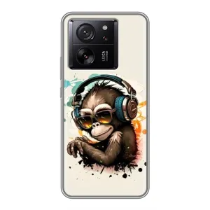 Чохол з Мавпами Xiaomi 13T Pro - (AlphaPrint) (Макака в навушниках)