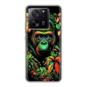 Чохол з Мавпами Xiaomi 13T Pro - (AlphaPrint) (Мавпа в квітах)