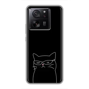 Чехол с рисунком кот на Xiaomi 13T (Равнодушный кот)