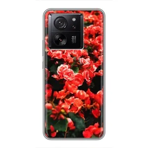 Чохли з квітами для Xiaomi 13T (VPrint) (Квіти червоні)