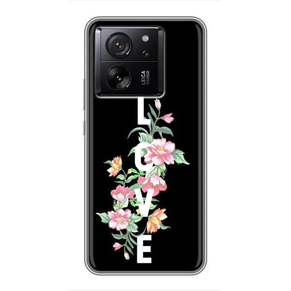Чехол с принтом «Цветы LOVE» для Xiaomi 13T