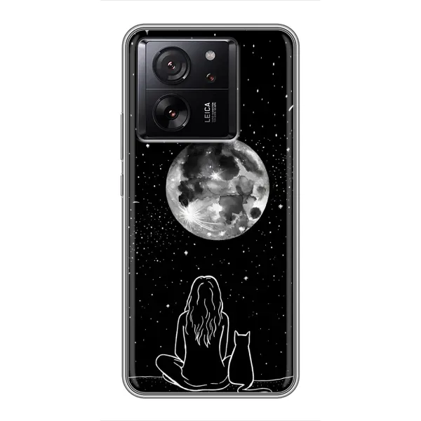 Чохол з принтом «Дівчина з котом» для Xiaomi 13T