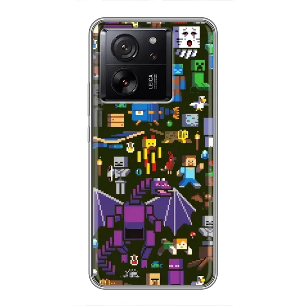 Чехол с принтом «Коллаж Майнкрафт» для Xiaomi 13T