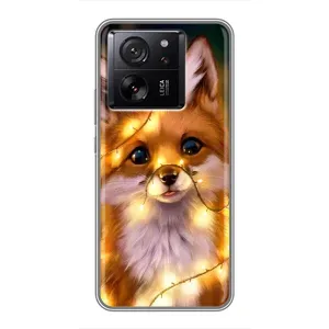 Чехлы с картинкой Лисички для Xiaomi 13T (VPrint) (Лисичка в гирляндах)