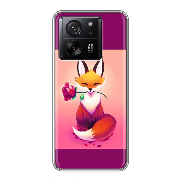 Чохол з принтом «Лиса з трояндою» для Xiaomi 13T Чохол з принтом «Лиса з трояндою» для Xiaomi 13T