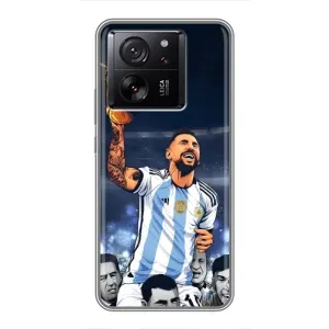 Чехлы для Xiaomi 13T (Leo чемпион) (AlphaPrint) (Месси с кубком)