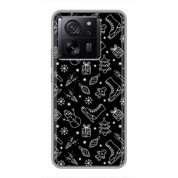 Чехол с принтом «Новогодний фон» для Xiaomi 13T