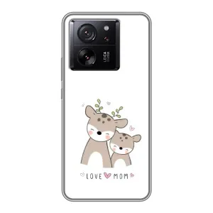 Чехлы для мамы на Xiaomi 13T (Оленята мама и малыш)