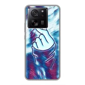 Чехол с принтом для Xiaomi 13T (AlphaPrint - Знак сердечка) (Радужное сердце)