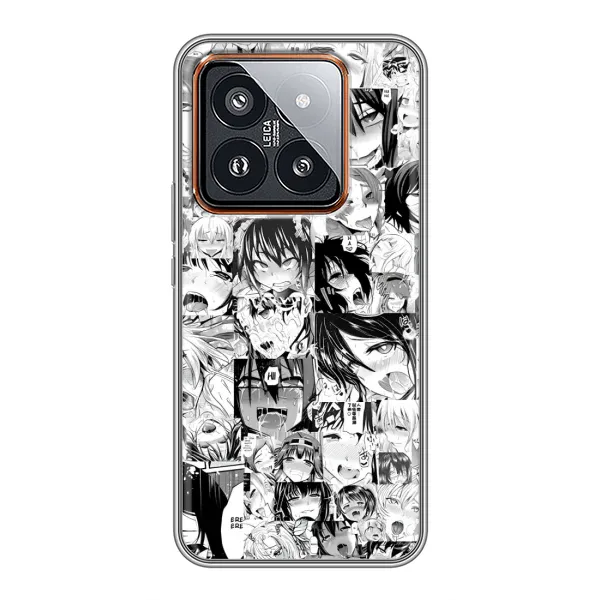 Чехол с принтом «Ahegao manga» для Xiaomi 14 Pro