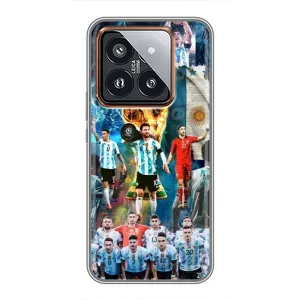 Чехлы Месси для Xiaomi 14 Pro (AlphaPrint) (Аргентина Месси)