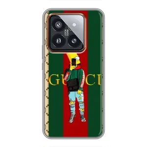 Брендновые Чехлы для Xiaomi 14 Pro - (PREMIUMPrint) (Барт ГУЧЧИ)