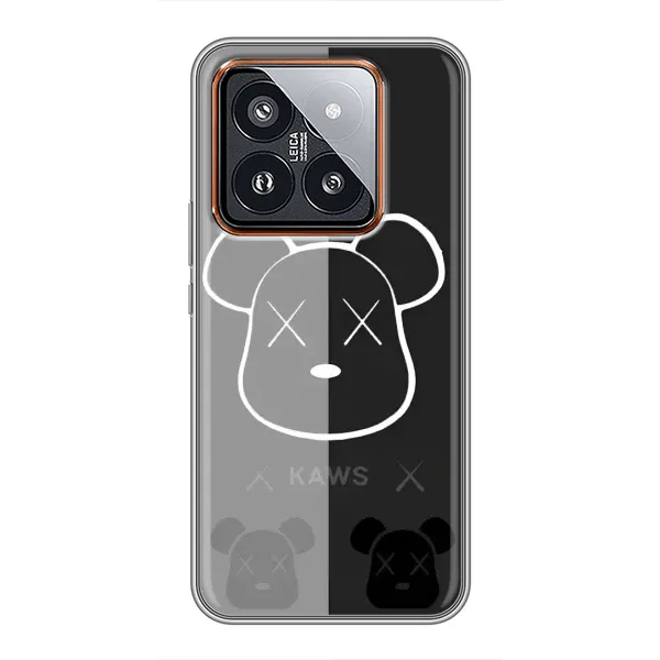 Чехол с принтом «БеарБрик глаза» для Xiaomi 14 Pro