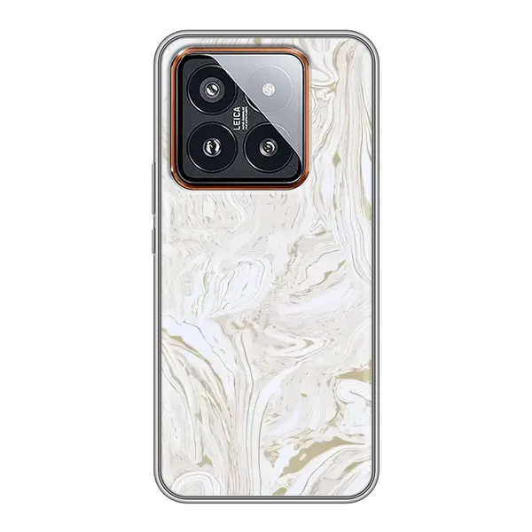 Чохол з принтом «Білий мрамор» для Xiaomi 14 Pro