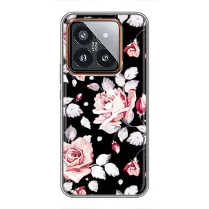 Чохли з квітами для Xiaomi 14 Pro (VPrint) (Квіти на чорному)