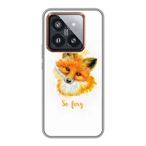Чехлы с картинкой Лисички для Xiaomi 14 Pro (VPrint) (Девочка Лиса)
