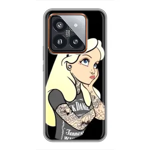 Чохол з друком для Xiaomi 14 Pro - (Мода) (AlphaPrint) (Дівчина в тату)