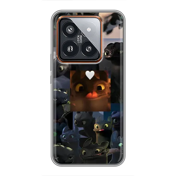 Чохол з принтом «Дракон колаж» для Xiaomi 14 Pro