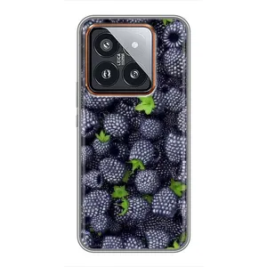 Чехлы с Фруктами для Xiaomi 14 Pro (VPrint) (Ежевика)
