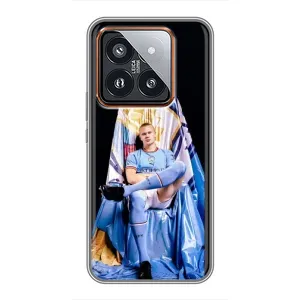 Чехлы с футболистом Ерлинг Холанд для Xiaomi 14 Pro (AlphaPrint) (футболист Холанн)