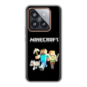 Чохол Майнкрафт на Xiaomi 14 Pro (AlphaPrint) Minecraft (герої Minecraft)