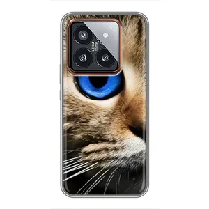 Чехлы с Котиками для Xiaomi 14 Pro (VPrint) (Глаз кота)