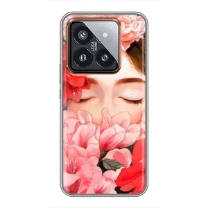 Чехлы (ART) Цветы на Xiaomi 14 Pro (VPrint) (Глаза в цветах)