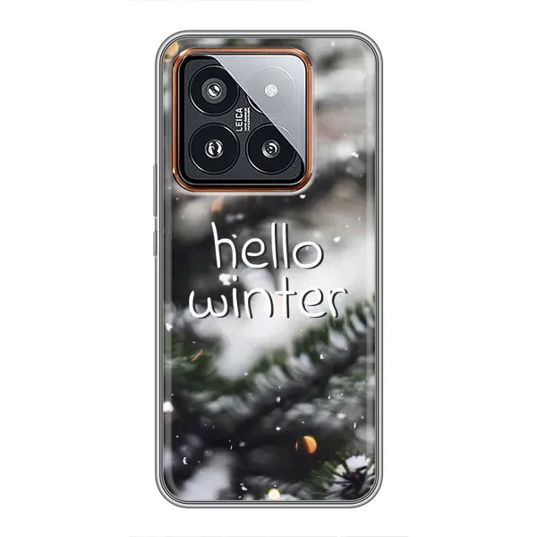 Чехол с принтом «Hello winter» для Xiaomi 14 Pro