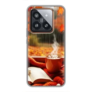 Чехол с принтом «Кофе и дождь» для Xiaomi 14 Pro