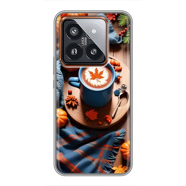 Чехол с принтом «Кофе и тыковки» для Xiaomi 14 Pro