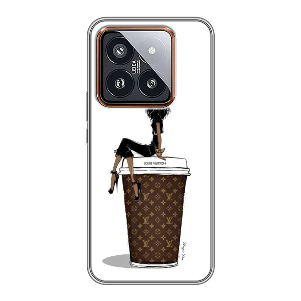 Чохол з принтом «кава LOUIS VUITTON» для Xiaomi 14 Pro Чохол з принтом «кава LOUIS VUITTON» для Xiaomi 14 Pro
