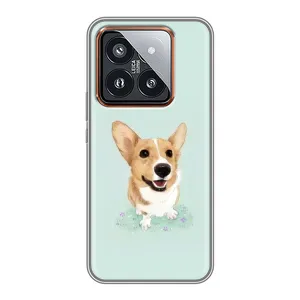 Чехлы с собаками для Xiaomi 14 Pro (VPrint) (Корги)