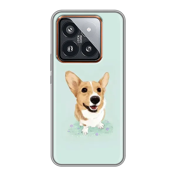 Чехол с принтом «Корги» для Xiaomi 14 Pro