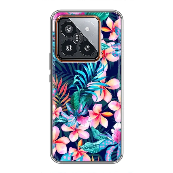 Чехол с принтом «Красочные цветы» для Xiaomi 14 Pro
