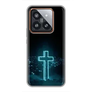 Християнські Чохли для Xiaomi 14 Pro (AlphaPrint) (Хрест і місто)