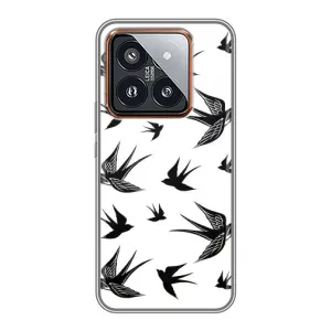Чехол с птицами на Xiaomi 14 Pro (VPrint) (Ласточки)